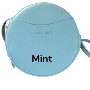 Portland Leather Goods Mint Smooth Leather Large Circle Crossbody Bag
